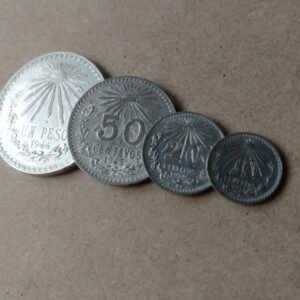 Colección Completa Monedas Resplandor Plata $1 50c 20c 10c