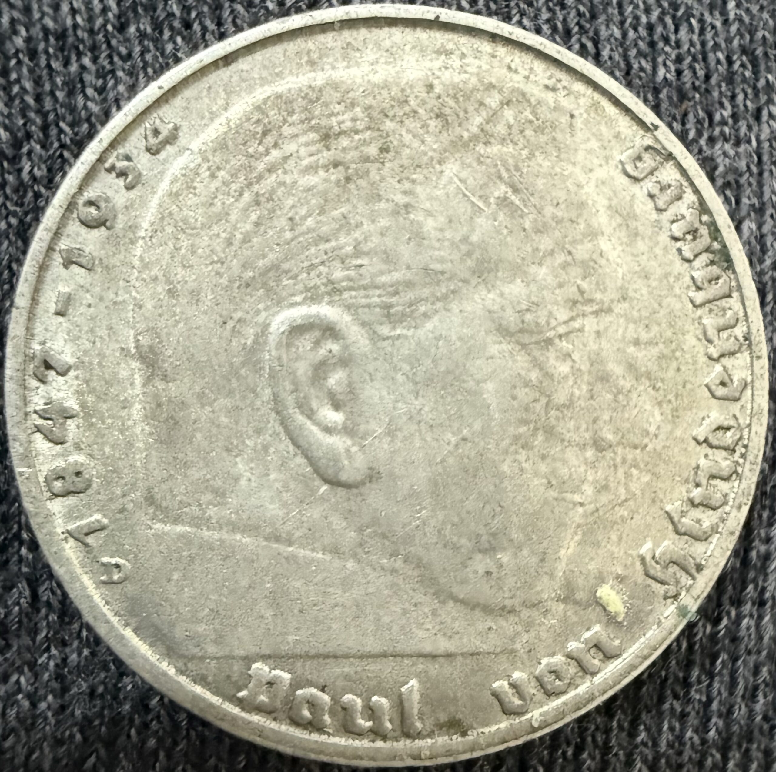 卐 2 Reichsmark 1938-D Tercer Reich Plata | Alemania Nazi 卐 2 img 7855