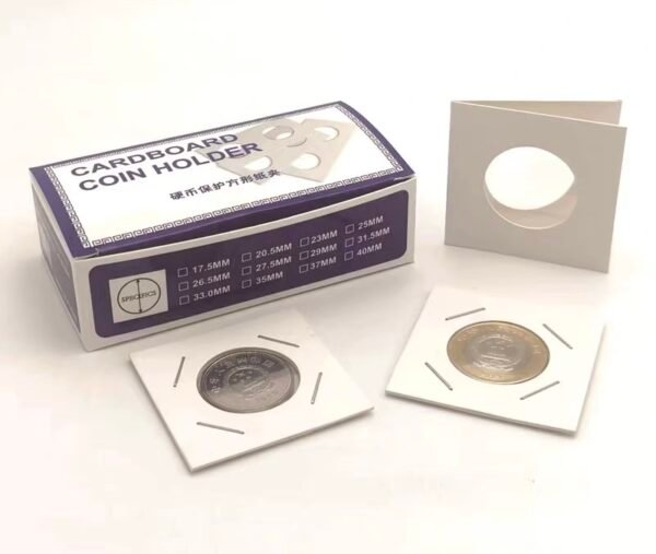 Paquete de 50 Protectores de Monedas de cartón 40mm
