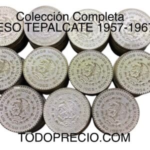 Serie Completa de Tepalcate 1957-1967 Plata .100