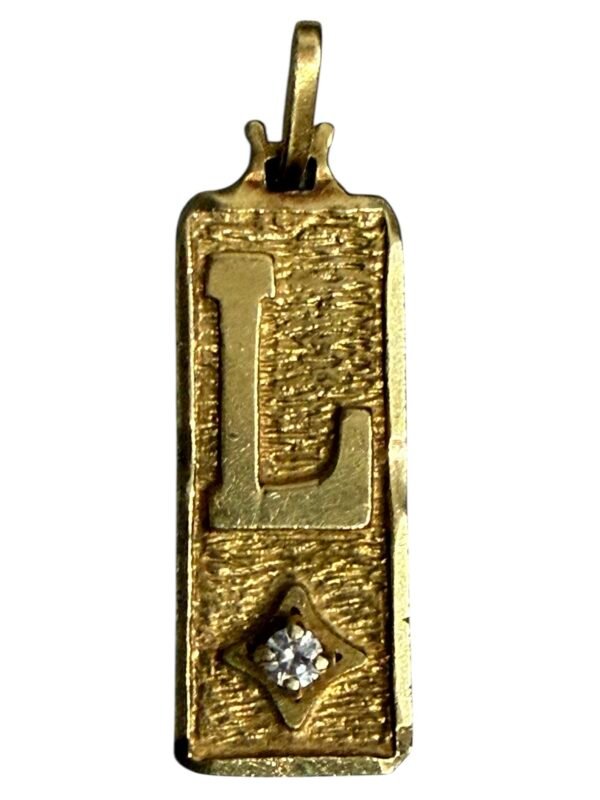Dije con la letra L Oro 14K
