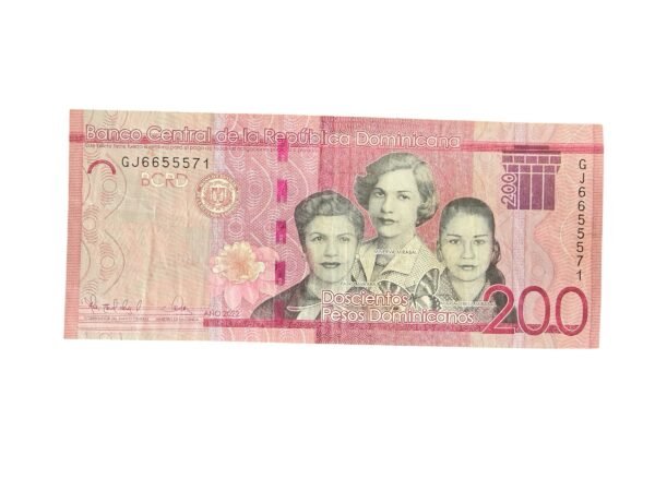 Billete de 200 Pesos Dominicanos 2022 Caribe | República Dominicana