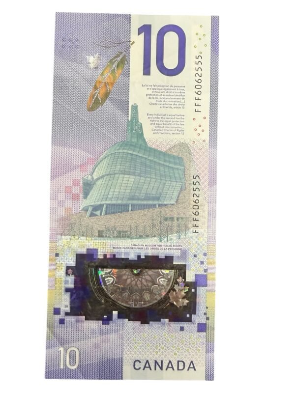 Billete Ganador #1 Año 2018 $10 Dólares Canadienses Ottawa | Canadá - Image 2