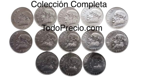 Colección Completa Un Peso Morelos 1970-1983