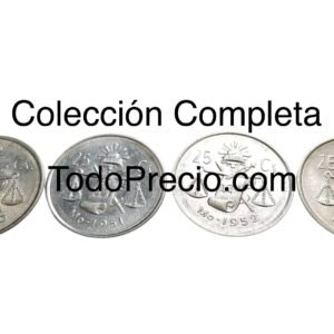 Colección Completa 25 Centavos Balancita 1950-1953 Plata 0.300