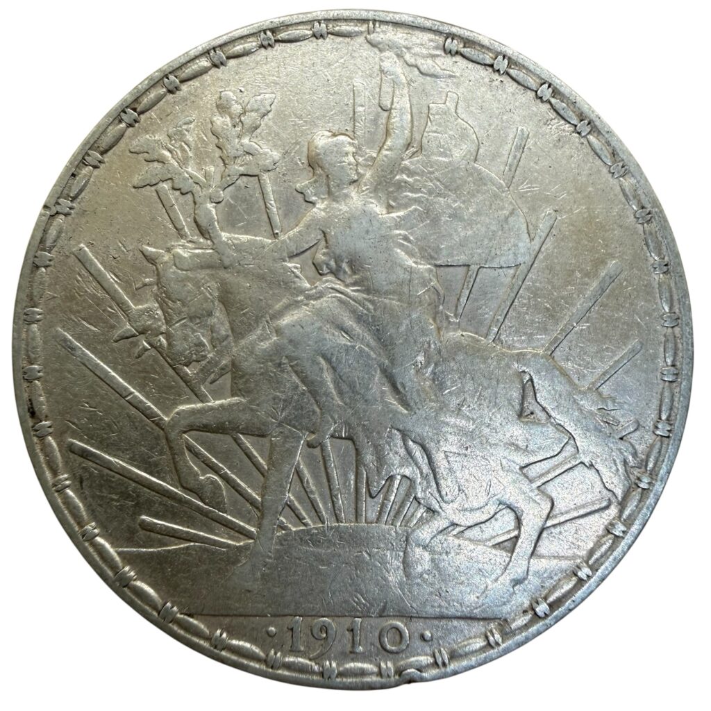 Inicio TodoPrecio.com 56 Peso 1910 Plata .903 | Libertad a Caballo Centenario de la Independencia