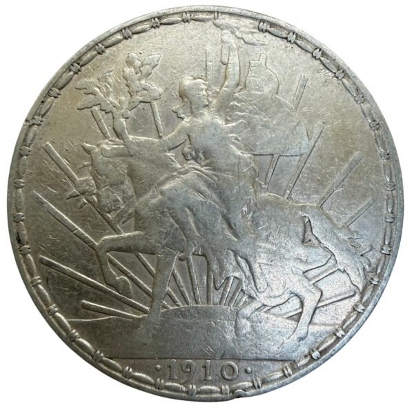 Peso 1910 Plata .903 | Libertad a Caballo Centenario de la Independencia