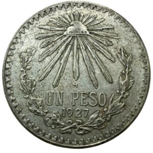 Un Peso Resplandor 1927 Plata .720 | Fecha Escasa