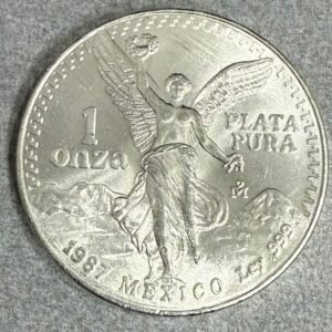 Onza Libertad 1987 Plata Pura .999 Gordita | Doble Punto | Fecha Clave