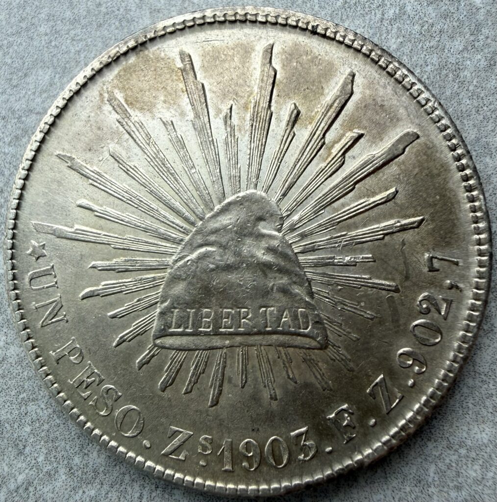 Inicio TodoPrecio.com 23 Peso Fuerte Porfiriano Zs FZ 1903/2 Plata 902.7 | Sobre fecha