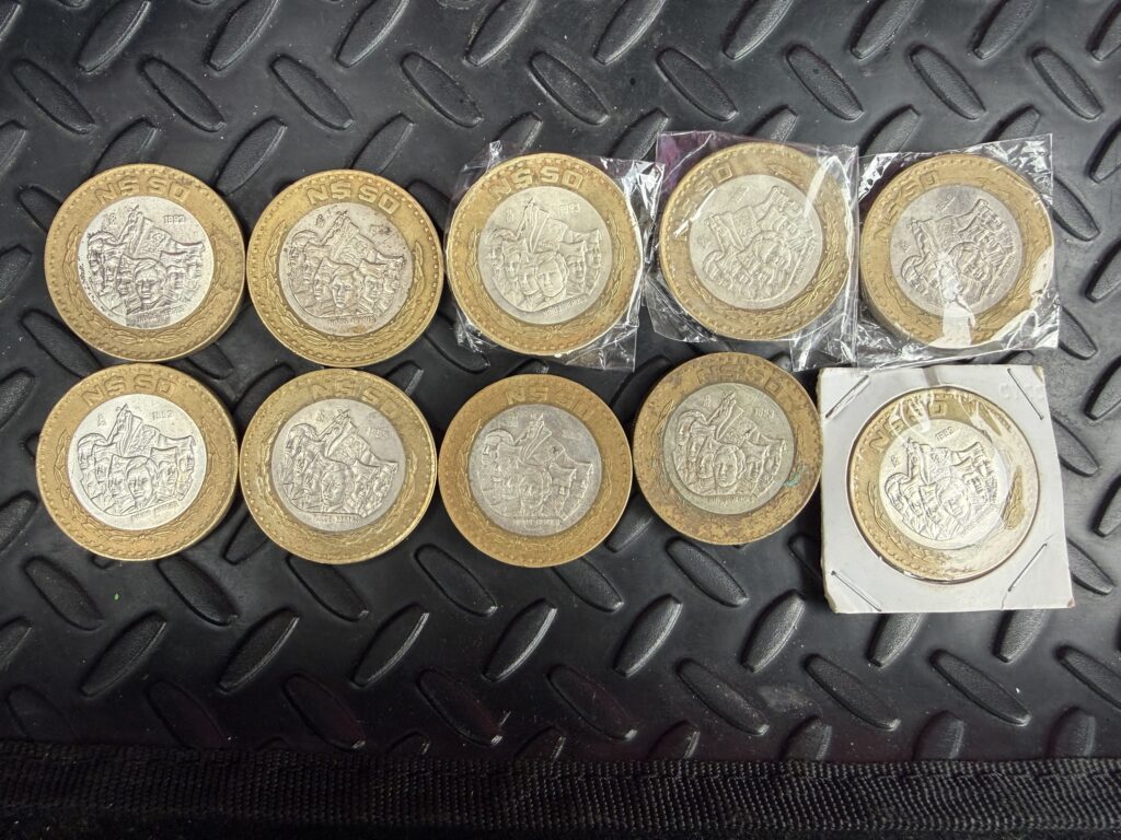 Inicio TodoPrecio.com 21 Lote 10 Monedas de $50 Nuevos Pesos Niños Héroes Plata .925