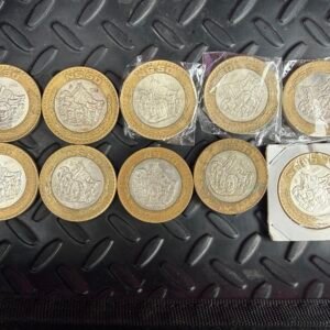 Lote 10 Monedas de $50 Nuevos Pesos Niños Héroes Plata .925
