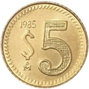 5 Pesos Monograma 1985-1988 Mo.
