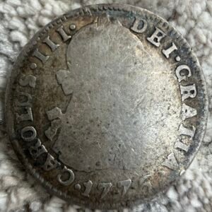 2 Reales Carolus III 1776 Potosí Plata Colonial Española | Bolivia
