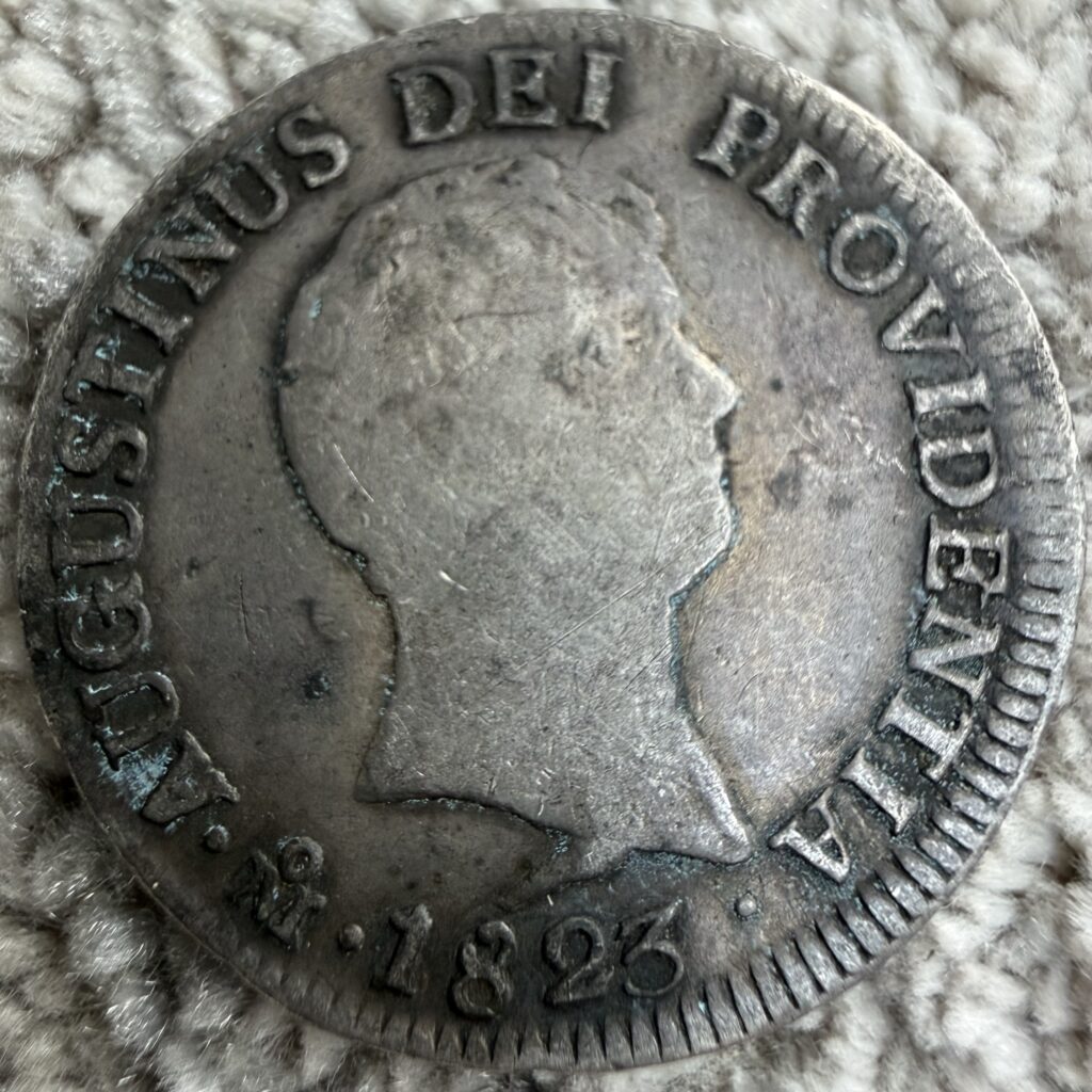 Inicio TodoPrecio.com 10 2 Reales Agustín de Iturbide 1823 Mo JM Plata | Primer Imperio Mexicano