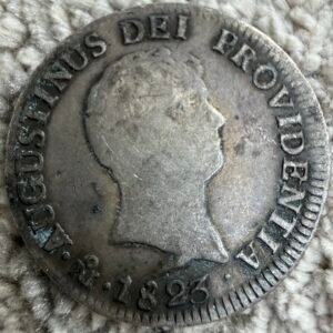 2 Reales Agustín de Iturbide 1823 Mo JM Plata | Primer Imperio Mexicano