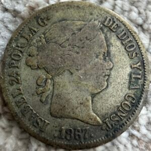 40 Céntimos Isabel ll 1867 Plata 0.810 | España
