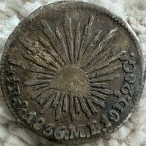 1/2 Real 1836 ML Mo. República Mexicana Plata 0.900