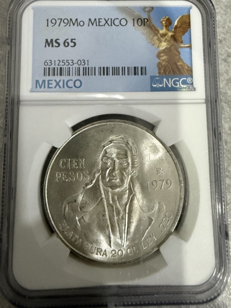 Inicio TodoPrecio.com 59 100 Pesos Morelos 1979 NGC MS65 | Fecha Clave