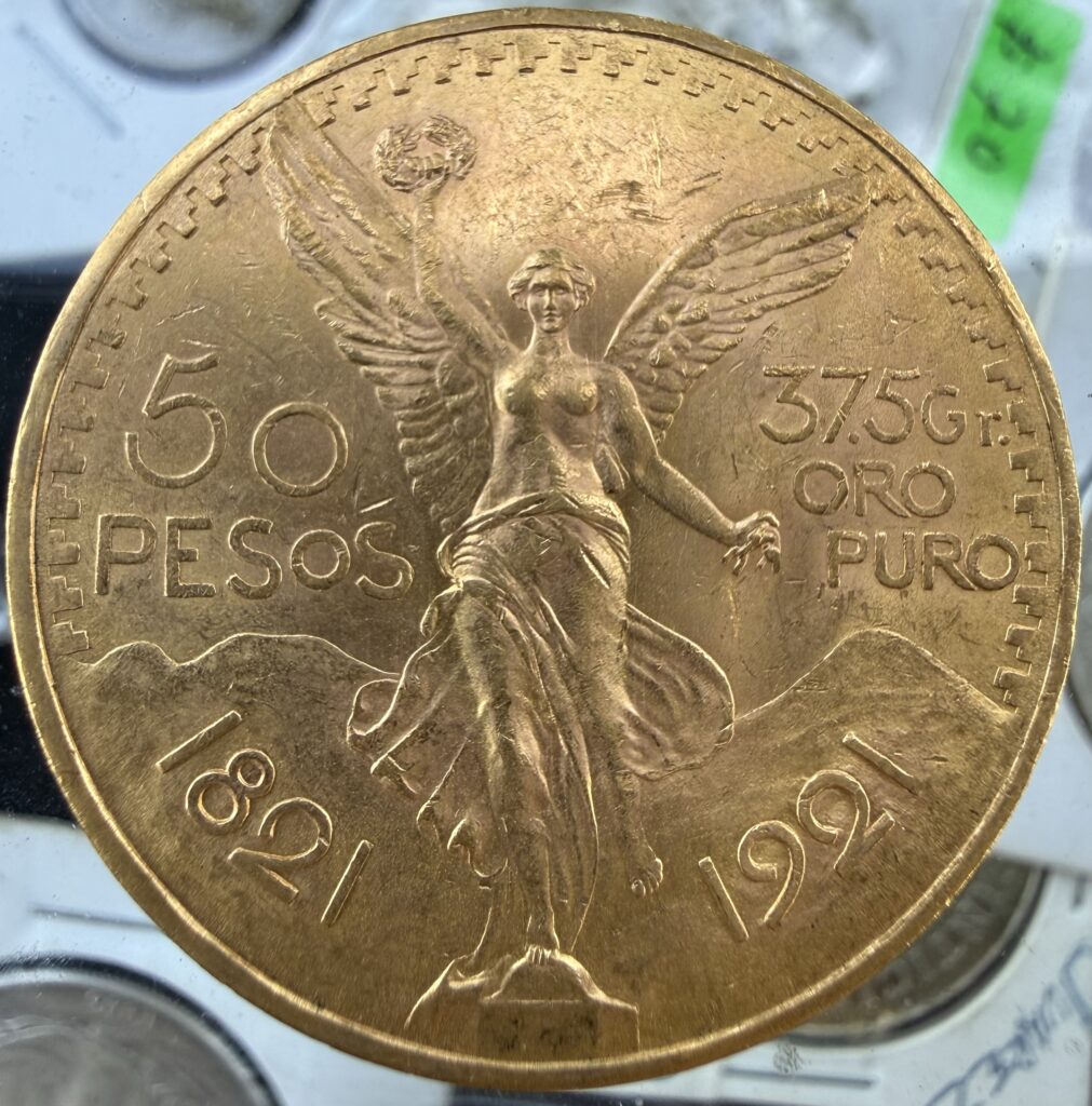 Inicio TodoPrecio.com 46 50 Pesos Centenario 1921 Oro Puro Ley 0.900 | Primera Fecha
