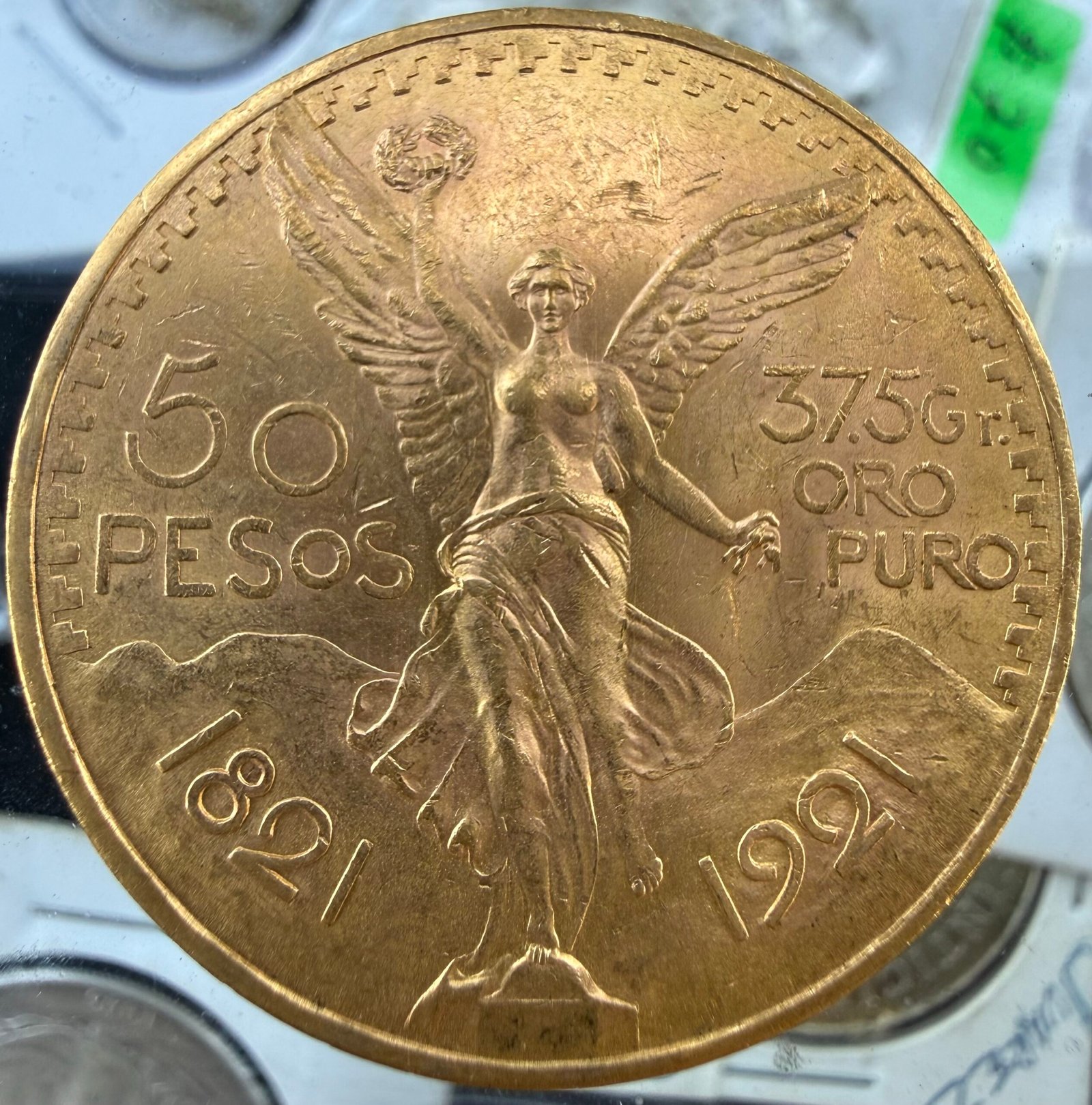 50 Pesos Centenario 1921 Oro Puro Ley 0.900 | Primera Fecha 1 50 Pesos Centenario 1921 Oro Puro Ley 0.900 | Primera Fecha