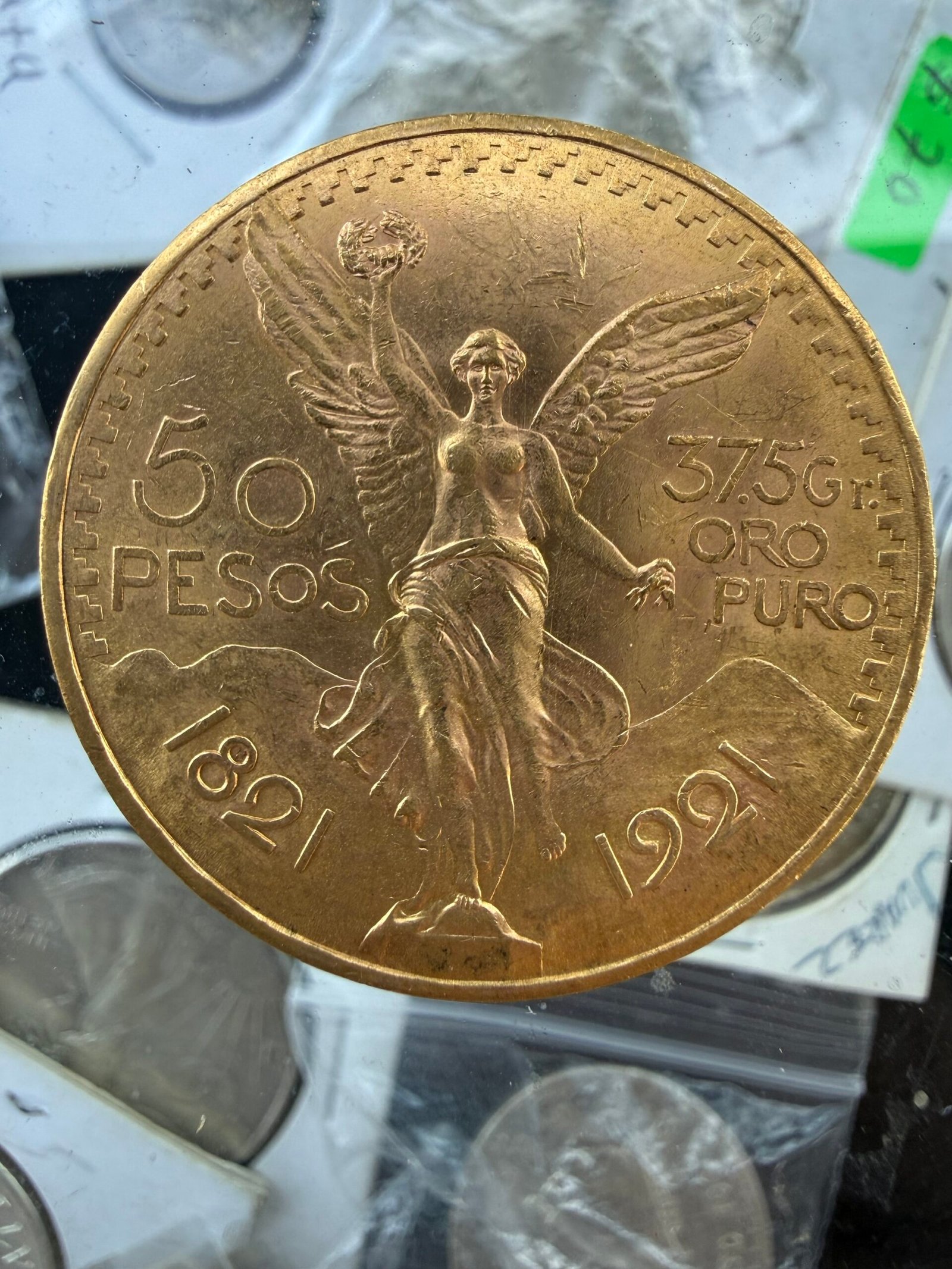 50 Pesos Centenario 1921 Oro Puro Ley 0.900 | Primera Fecha 3 50 Pesos Centenario 1921 Oro Puro Ley 0.900 | Primera Fecha - Image 3