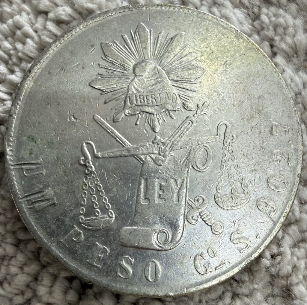 Inicio TodoPrecio.com 45 Un Peso Balanza 1873 Go. S Guanajuato Plata 0.902,7