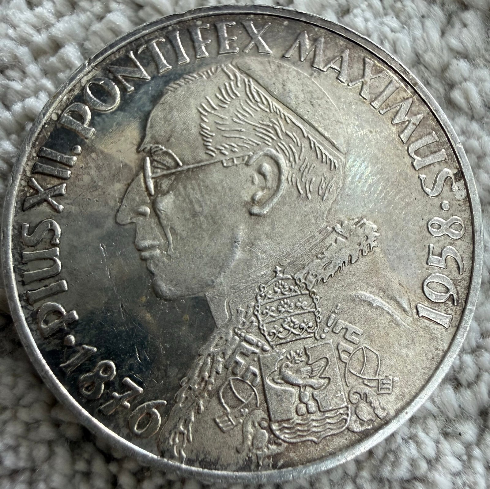 Pontífice Pio XII Vaticano 1876 1958 Plata 1 Pontífice Pio XII Vaticano 1876 1958 Plata