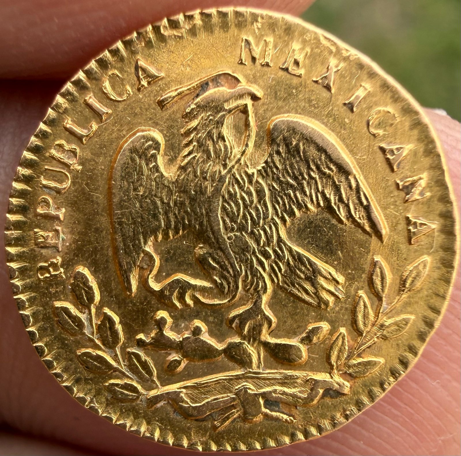 1/2 Medio Escudo 🛡️ Oro 1861 CH Mo. México | La libertad en la ley 5 1/2 Medio Escudo 🛡️ Oro 1861 CH Mo. México | La libertad en la ley - Image 5