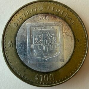 100 Pesos Distrito Federal 2005 Bimetalica Plata | Primera Fase