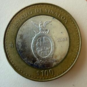 100 Pesos Sinaloa 2004 Bimetalica Plata | Primera Fase