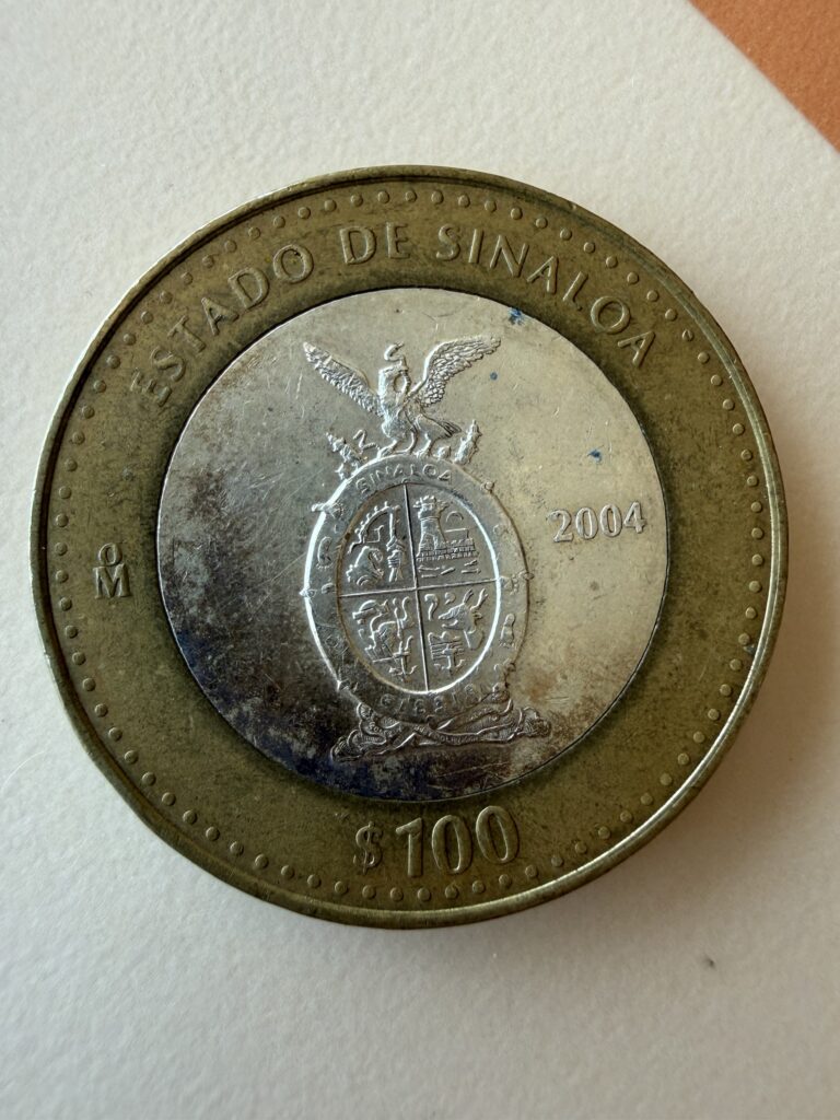 Inicio TodoPrecio.com 25 100 Pesos Sinaloa 2004 Bimetalica Plata | Primera Fase