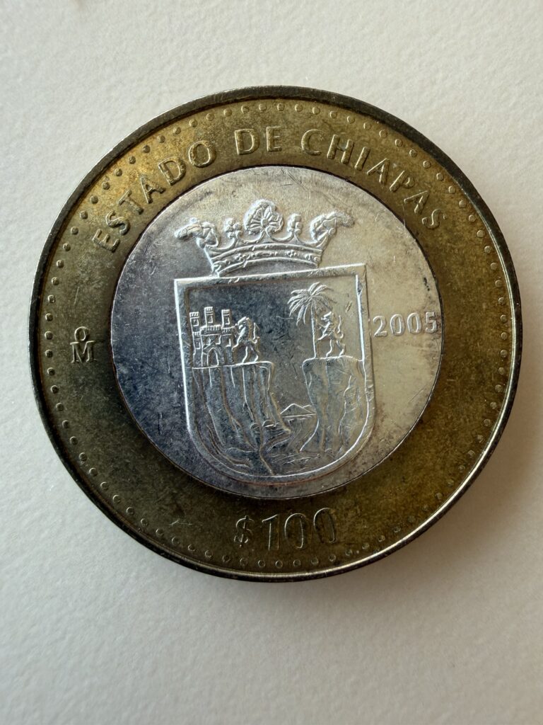 Inicio TodoPrecio.com 24 100 Pesos Chiapas 2005 Bimetalica Plata | Primera Fase