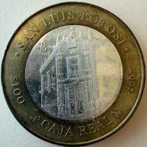 100 Pesos San Luis Potosí 2007 Bimetalica Plata | Segunda Fase