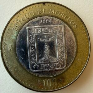100 Pesos Morelos 2004 Bimetalica Plata | Primera Fase