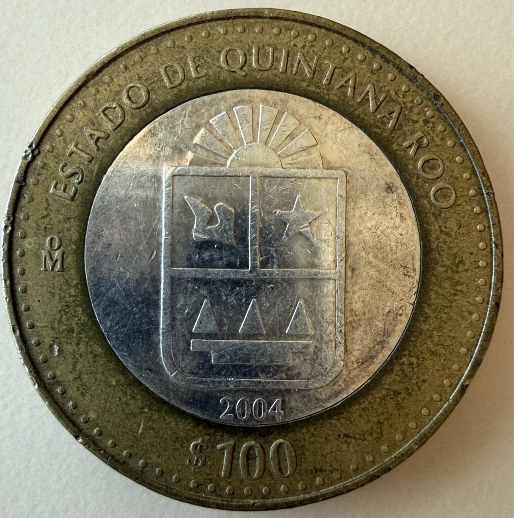 Inicio TodoPrecio.com 17 100 Pesos Quintana Roo 2004 Bimetalica Plata | Primera Fase