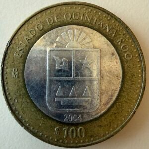 100 Pesos Quintana Roo 2004 Bimetalica Plata | Primera Fase