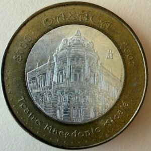 100 Pesos Oaxaca 2007 Bimetalica Plata | Segunda Fase