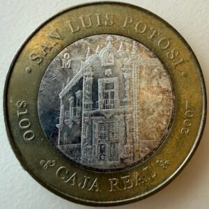 100 Pesos San Luis Potosí 2007 Bimetalica Plata | Segunda Fase