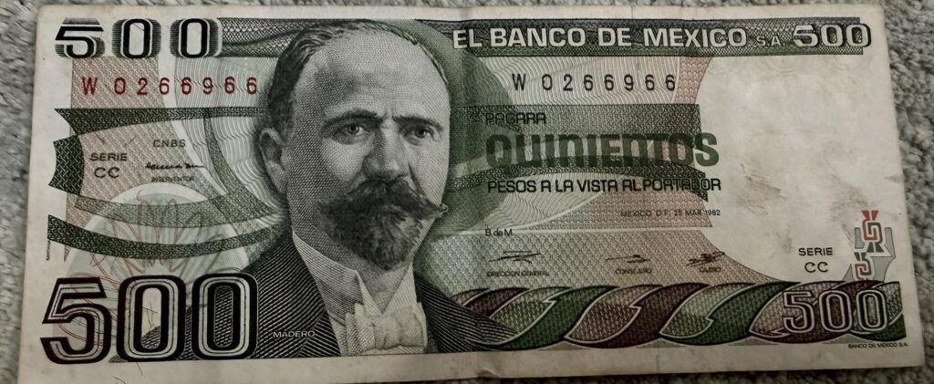 Inicio TodoPrecio.com 54 Billete 500 Pesos Francisco I. Madero 1982