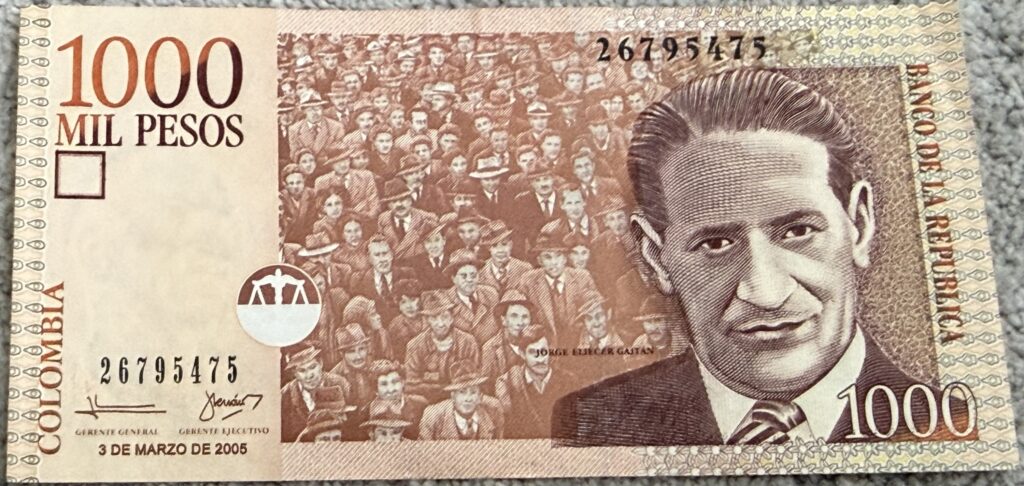 Inicio TodoPrecio.com 53 1000 Pesos Colombianos 2005 Jorge Eliécer Gaitán | Colombia