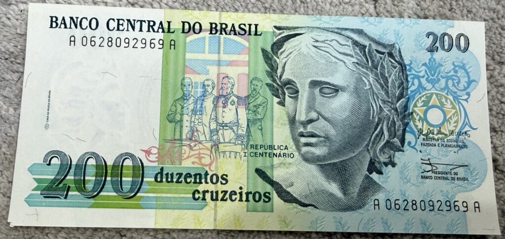 Inicio TodoPrecio.com 52 Billete 200 Cruzados 1990 | Brasil
