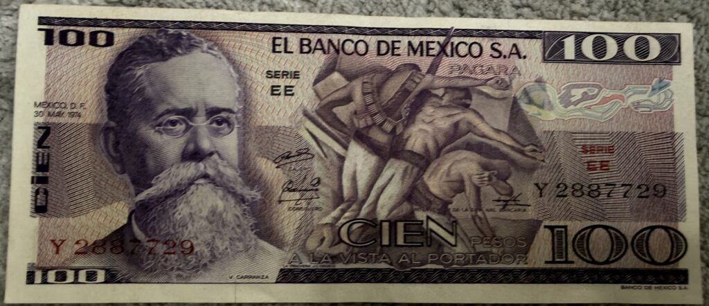 Inicio TodoPrecio.com 51 Billete 100 Pesos 1974 Venustiano Carranza México