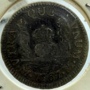 1 Real Columnaria 1767 Plata México Mo.