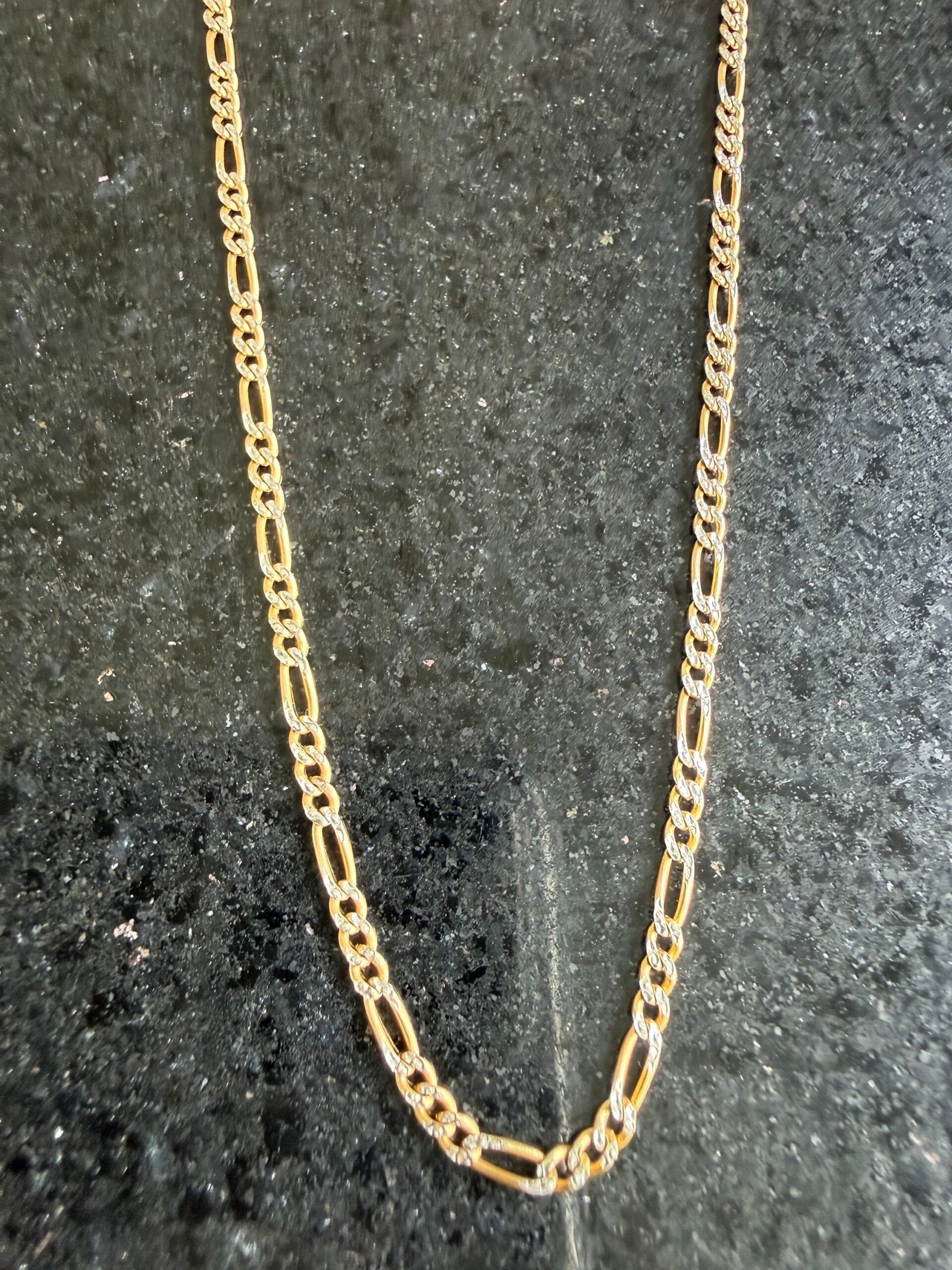 Cadena Oro Sólido 14K Figaro 3x1 Diamantada Italy | 40 cm x 3 mm | 4.4 g 4 Cadena Oro Sólido 14K Figaro 3x1 Diamantada Italy | 40 cm x 3 mm | 4.4 g - Image 4