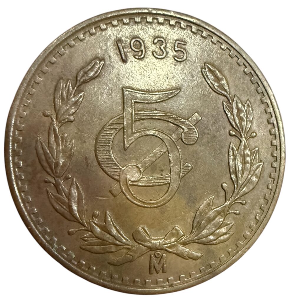 Inicio TodoPrecio.com 26 5 Centavos Monograma 1935 Mo.
