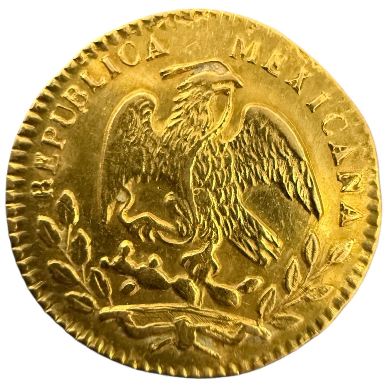 1/2 Medio Escudo 🛡️ Oro 1861 CH Mo. México | La libertad en la ley 2 1/2 Medio Escudo 🛡️ Oro 1861 CH Mo. México | La libertad en la ley - Image 2