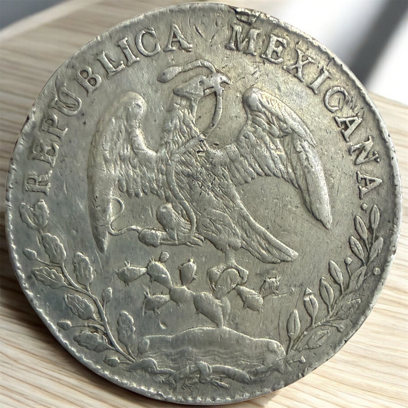 8 Reales Álamos 1893 ML Plata 0.9027 República Mexicana 2 8 Reales Álamos 1893 ML Plata 0.9027 República Mexicana - Image 2