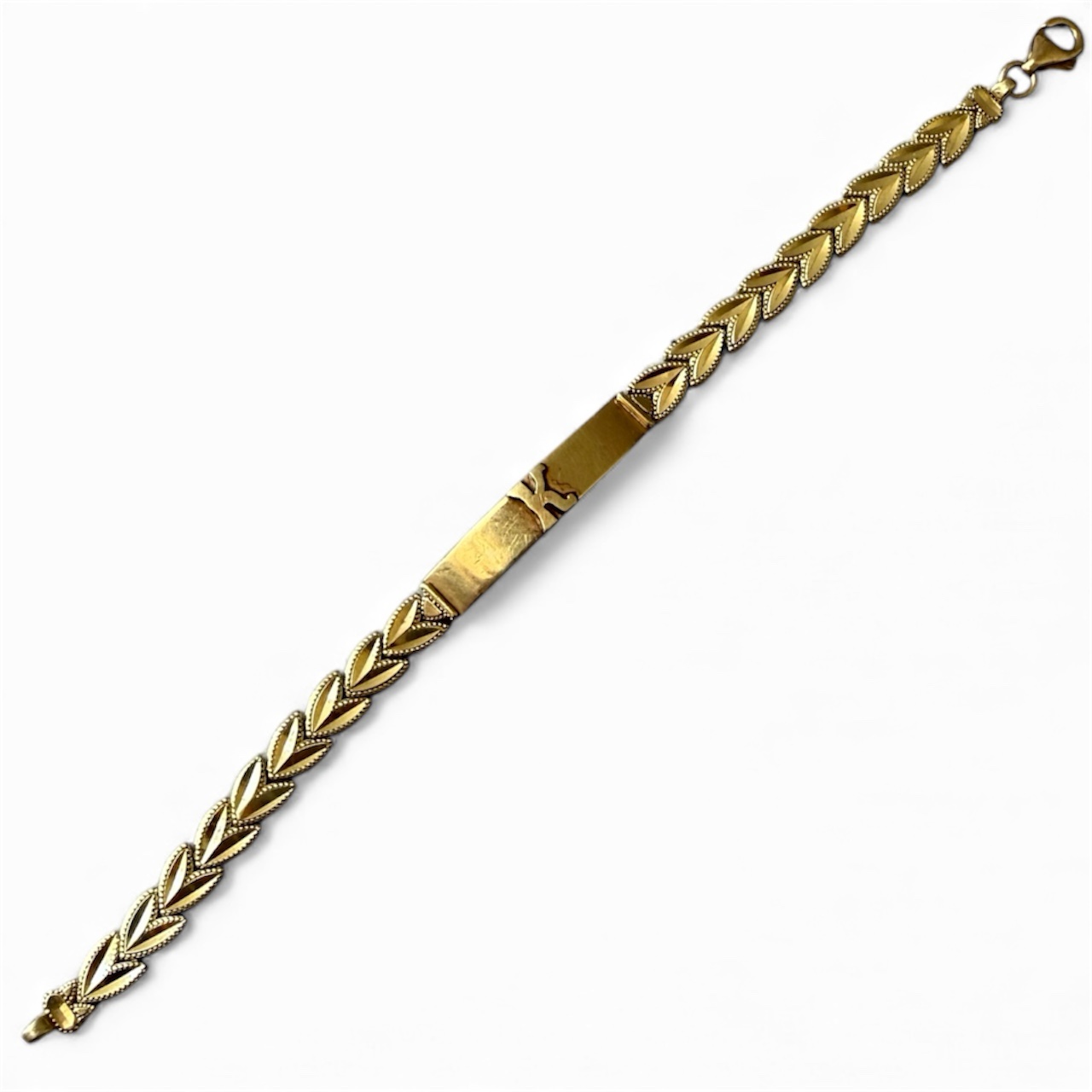 Pulsera de Oro 14K | Diseño de Hojas Labradas | 6.1 g | 15 cm | 5 mm 2 Pulsera de Oro 14K | Diseño de Hojas Labradas | 6.1 g | 15 cm | 5 mm - Image 2