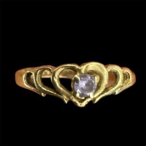 Anillo de Oro 14K #5 Corazón | Zirconia